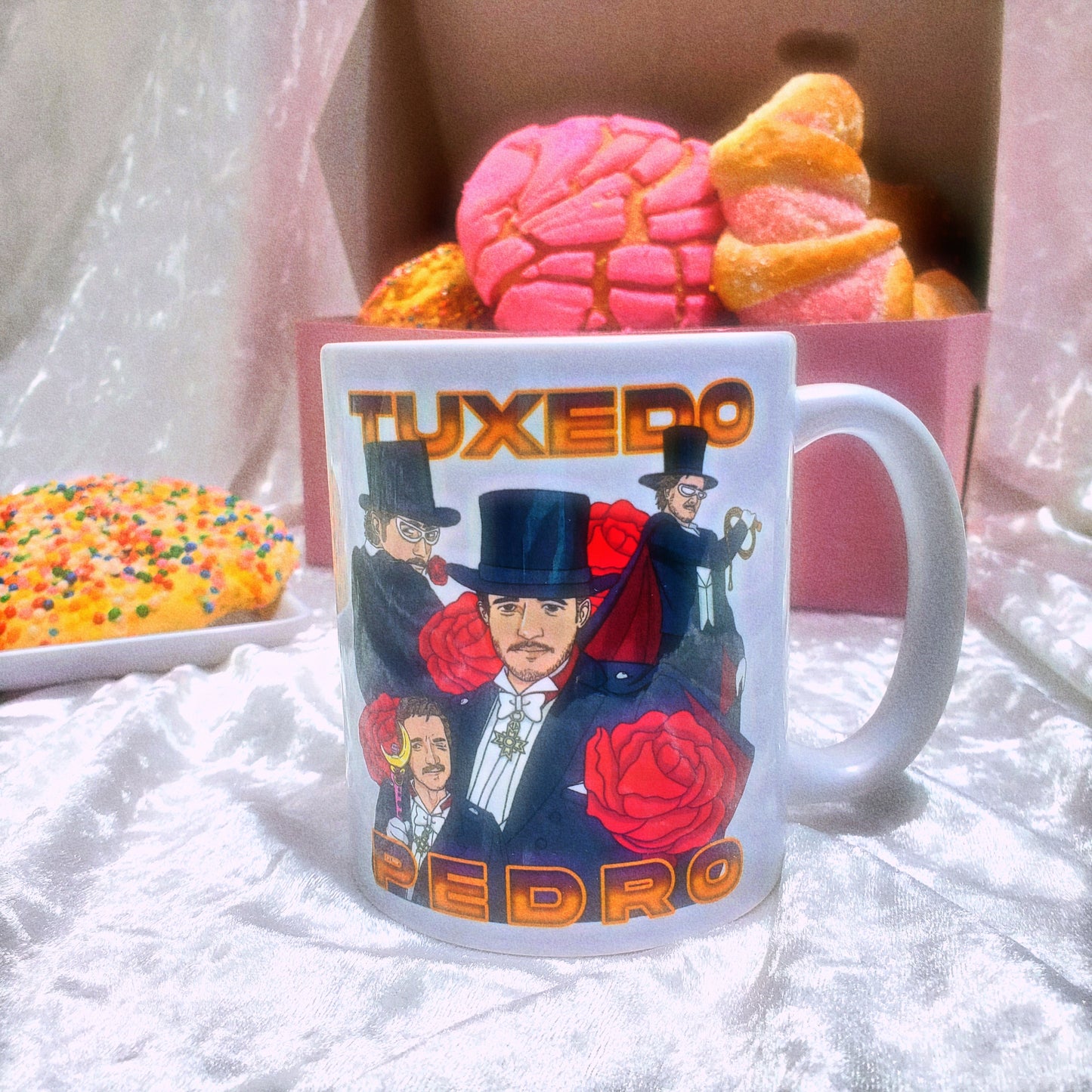 PEDRO PASCAL X TUXEDO MASK MUG