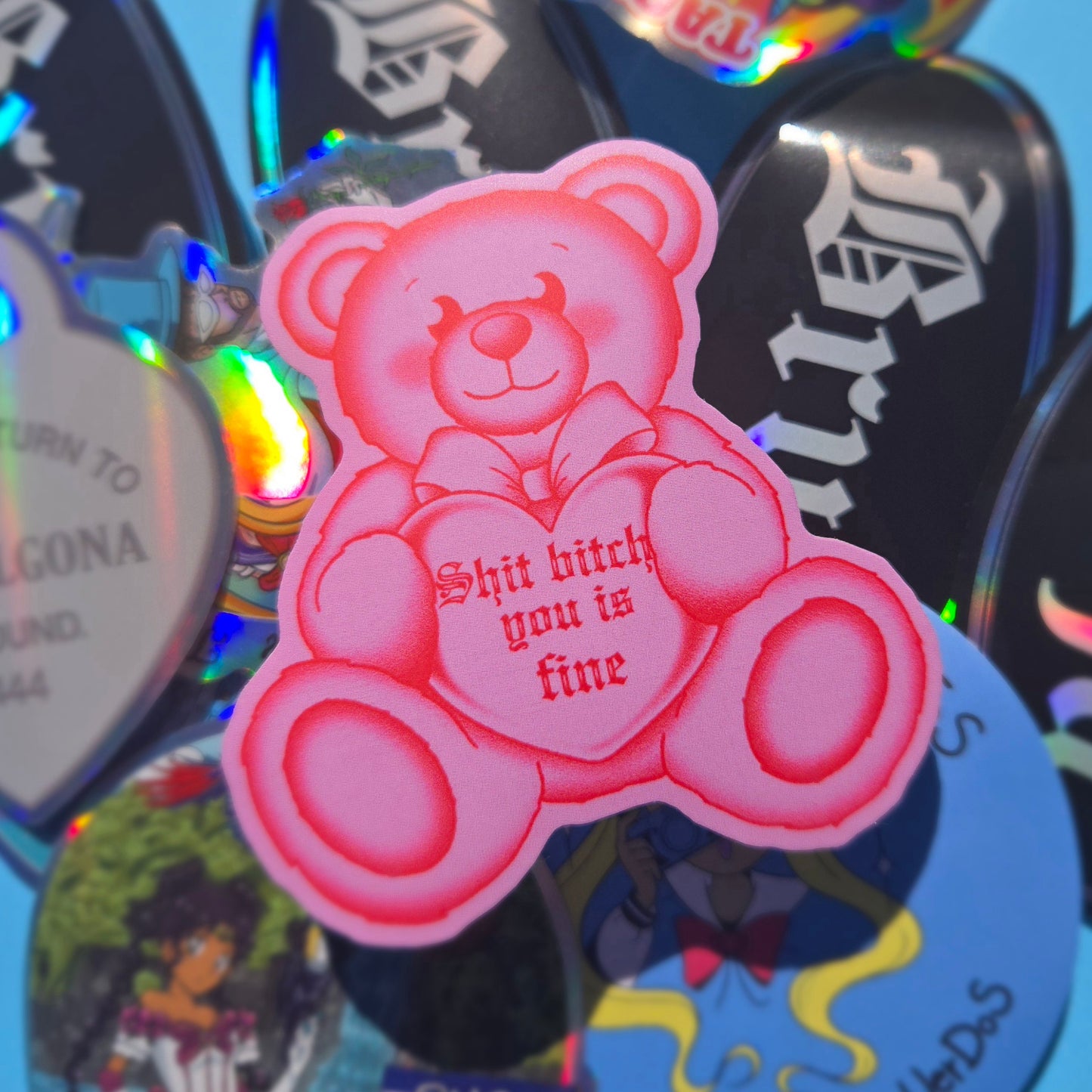 YOU'RE FINE BEAR STICKER