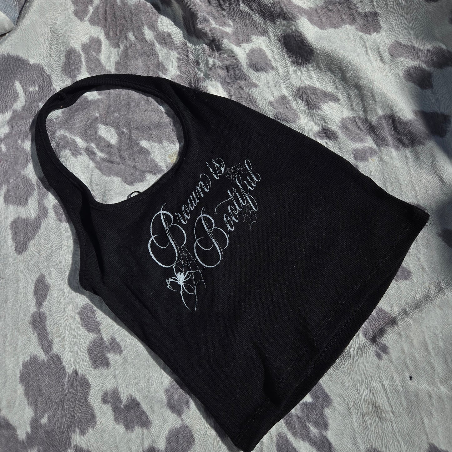 BROWN IS HALTER TOP