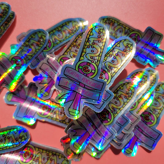 FIGHTING PENDEJADAS HOLOGRAPHIC STICKER
