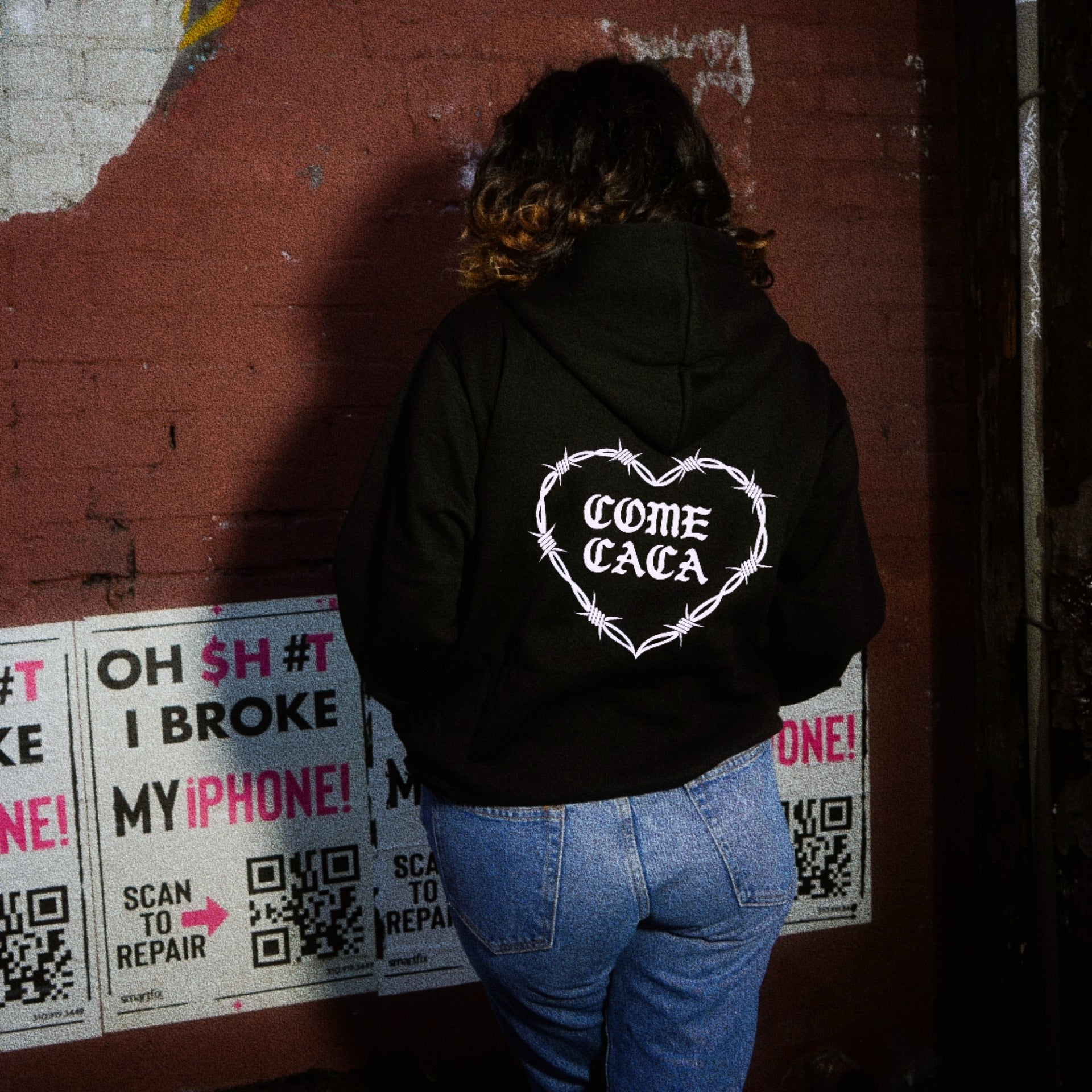 COME CACA ZIP UP SWEATER (BACK & FRONT PRINT) – LOQUITA BATH