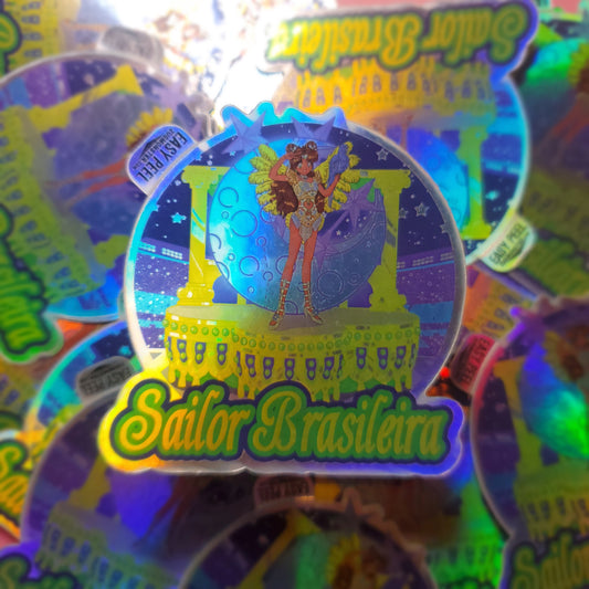 BRAZIL HOLOGRAPHIC STICKER