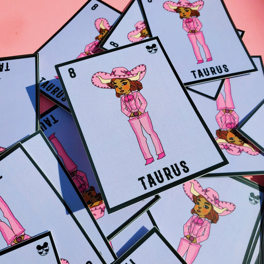 TAURUS ZODIAC LOTERIA STICKER