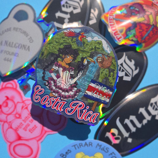 COSTA RICA HOLOGRAPHIC STICKER
