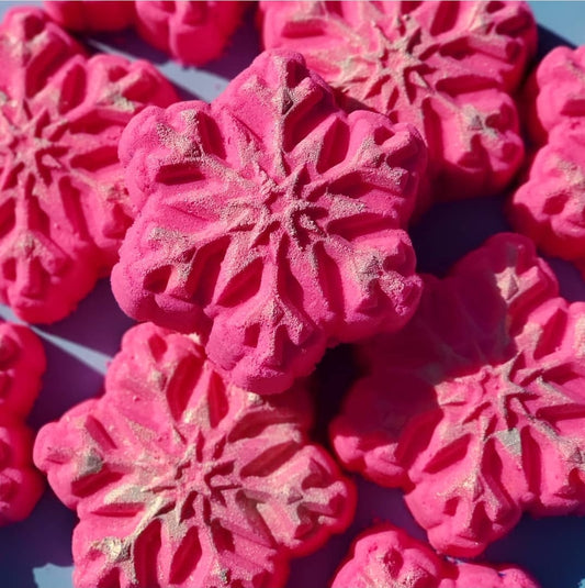 PINK SNOWFLAKE BATH BOMB